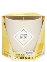 Bougie Bijou - Bracelet or avec perles crème - Monoï des Îles 180g | MY JOLIE CANDLE